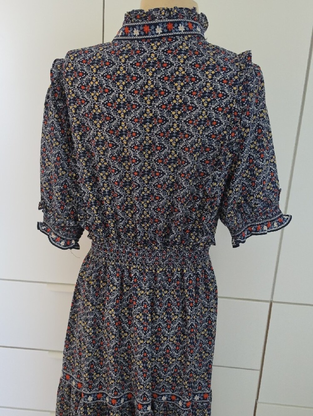Max Studio Navy Floral Print Maxi Dress - Picture 3 of 4